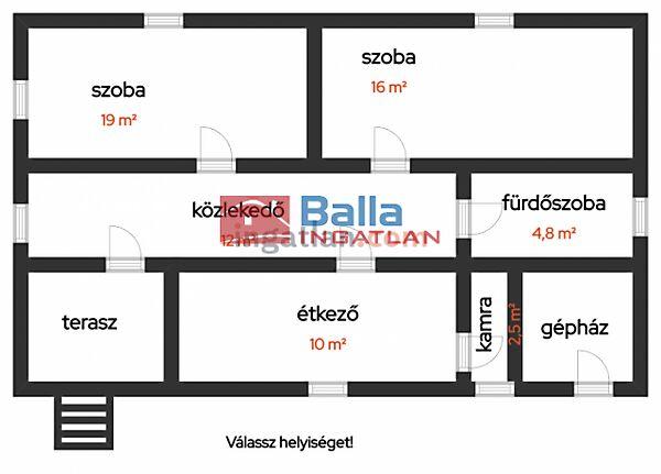 66 m2-es családi ház, 1947 m2-es telekkel eladó eladó., Albertirsa 2. képe