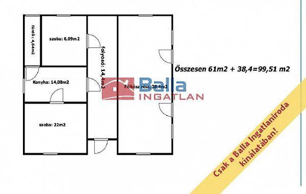 központjához közel, mégis egy csendes nyugodt helyen, 3374m2-es területen, 99m2-es Tanya besorolású ingatlan eladó!, Albertirsa 2. képe