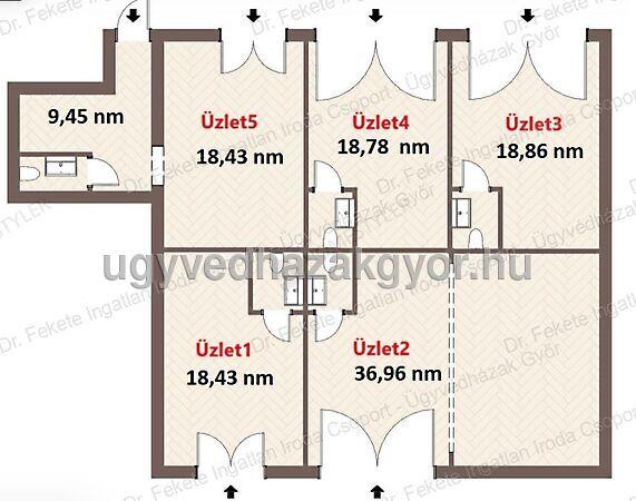 Déry T. u. 11 /4 sz üzlet, Győr 2. képe